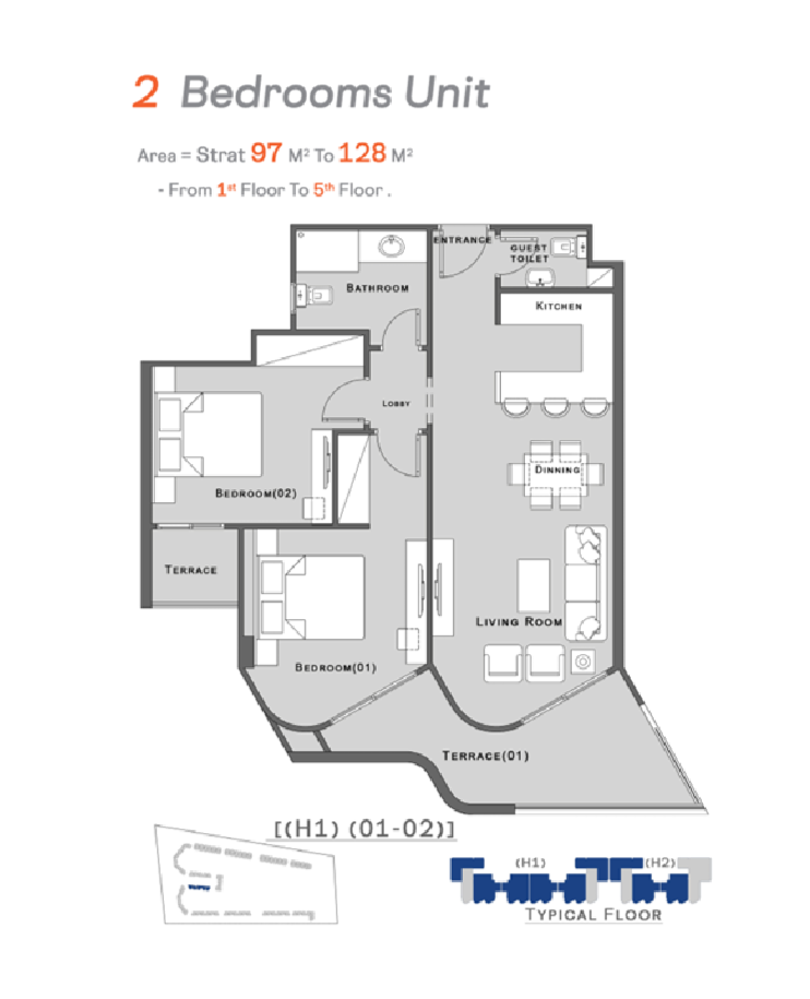 Floor plan for chalet at Jamila