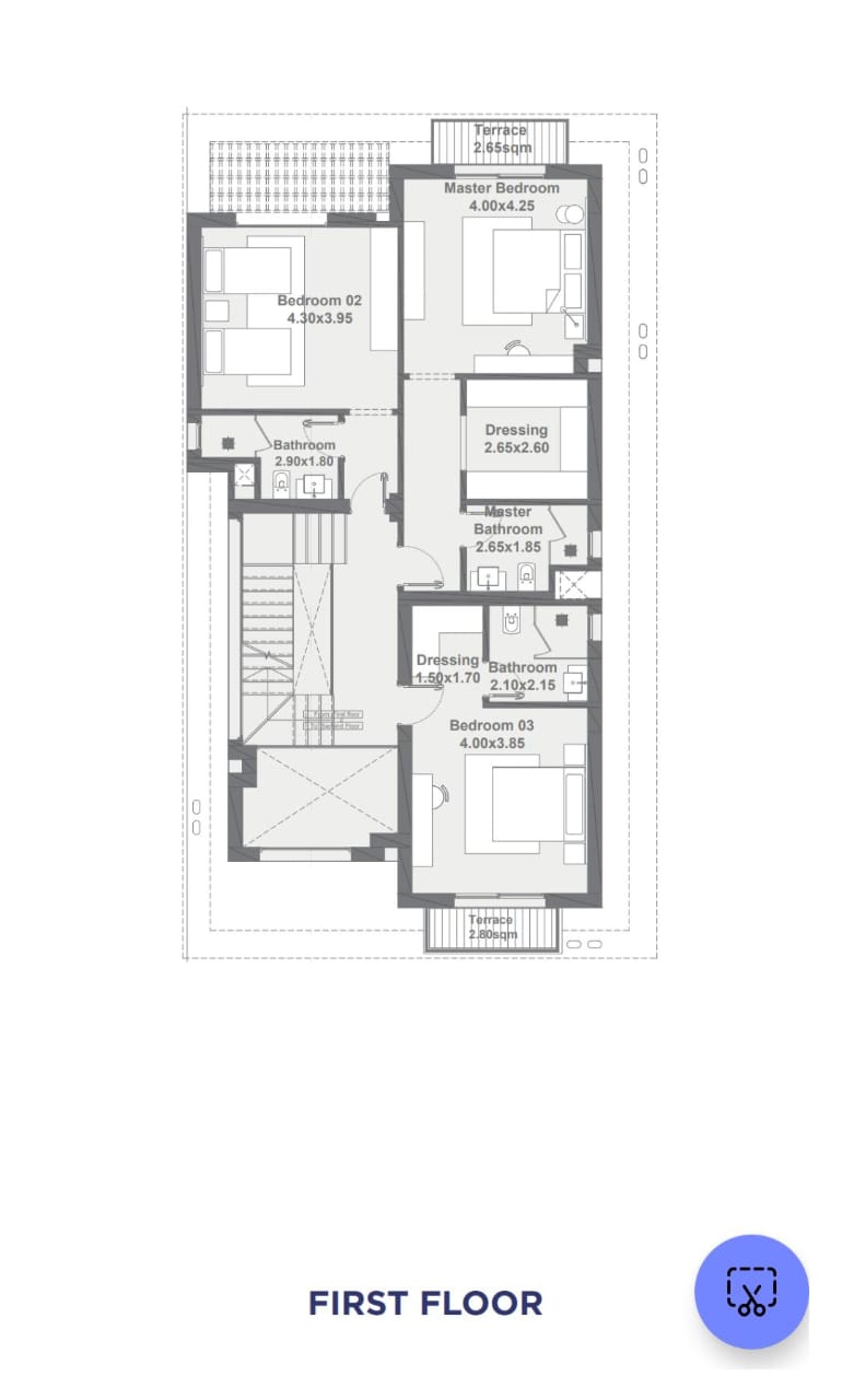 Floor plan for villa at Stei8ht
