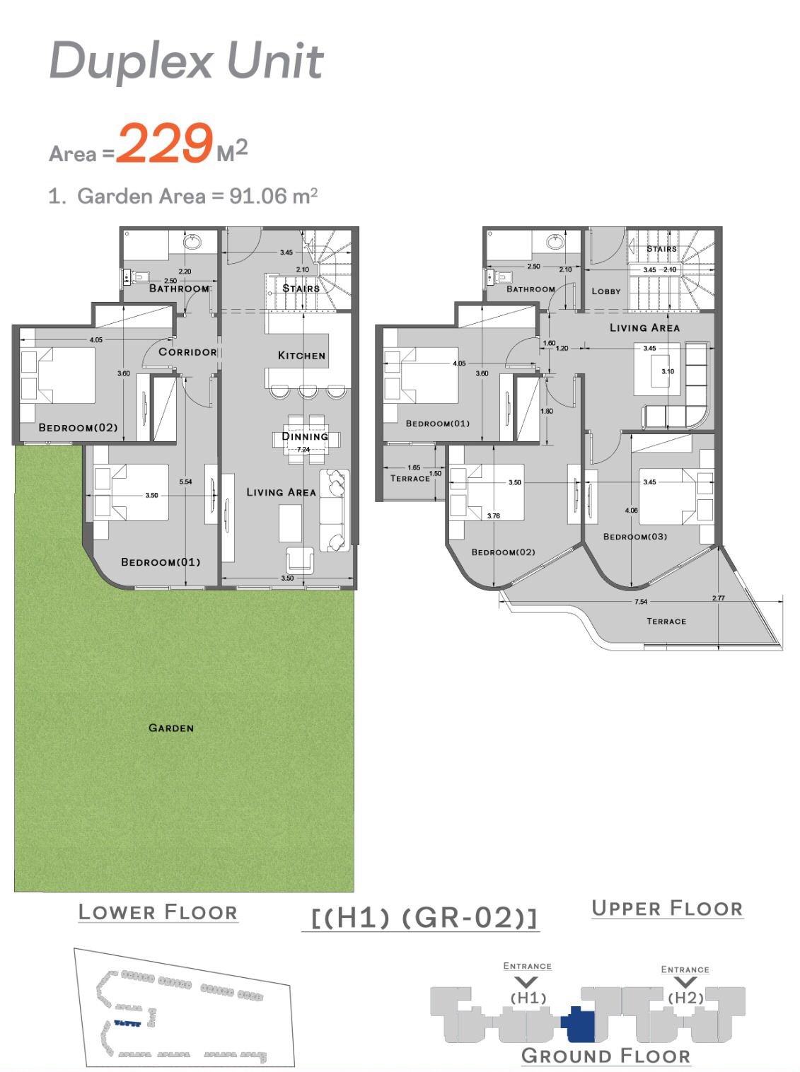 Floor plan for duplex at Jamila