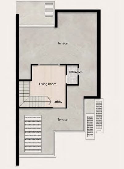 Floor plan for townhouse at V levels