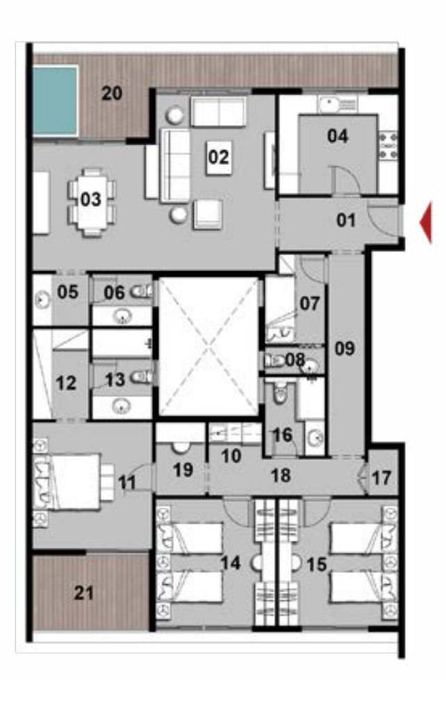 Floor plan for apartment at Il Bosco City