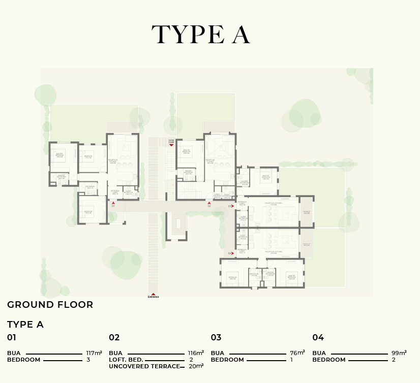 Floor plan for apartment at DUA