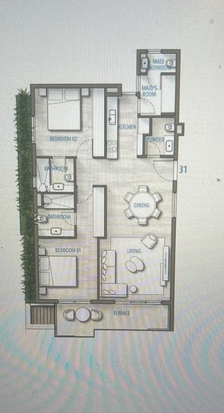 Floor plan for chalet at Southmed