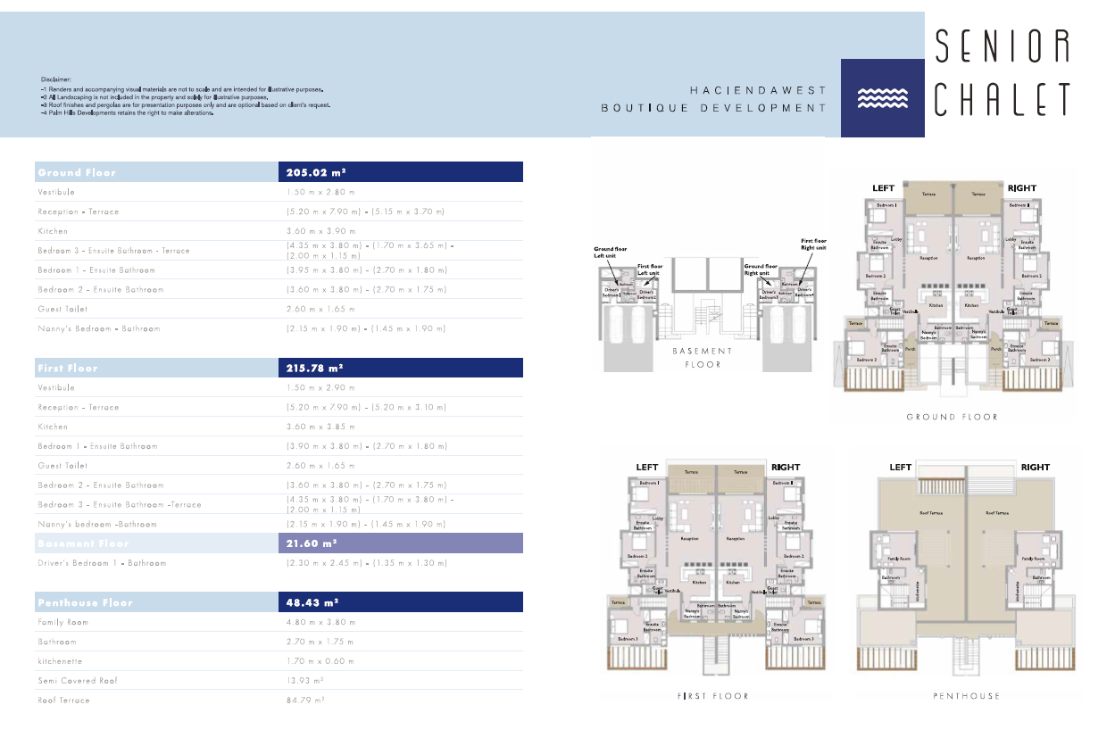 Floor plan for penthouse at Hacienda West
