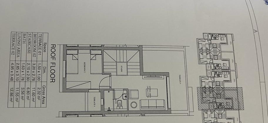 Floor plan for townhouse at Mountain View Ras El Hekma