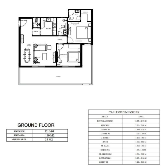 Floor plan for apartment at Eelaf Residence