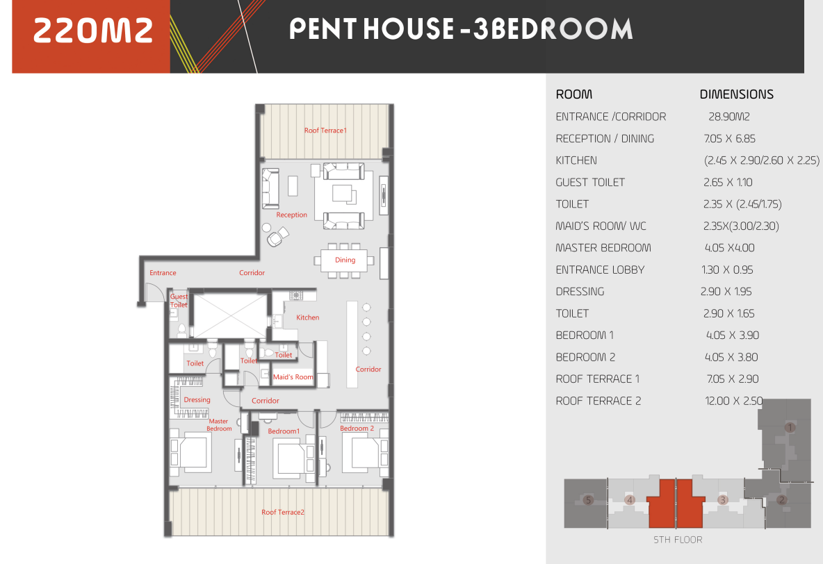 Floor plan for apartment at Al Karma Kay