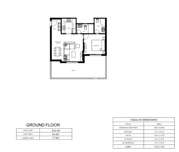 Floor plan for apartment at Eelaf Residence