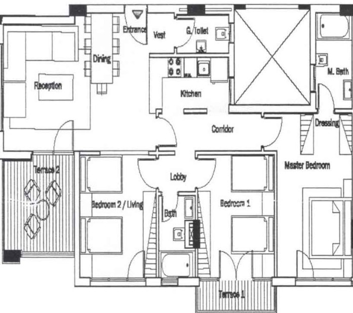Floor plan for apartment at Leaves