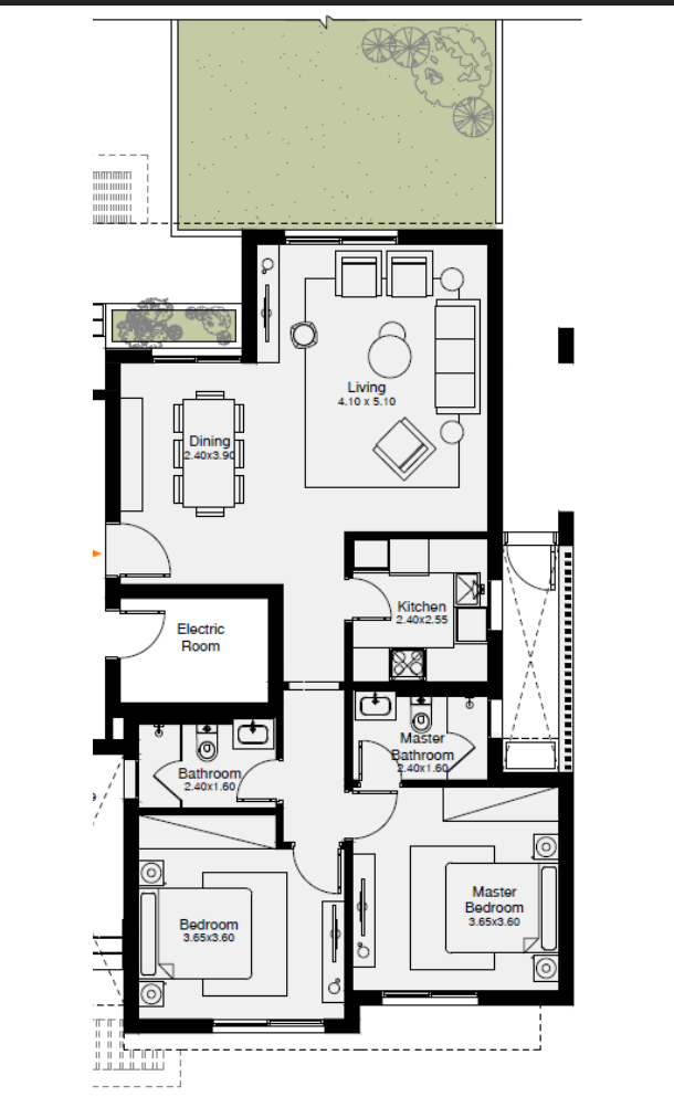 Floor plan for apartment at O West Orascom