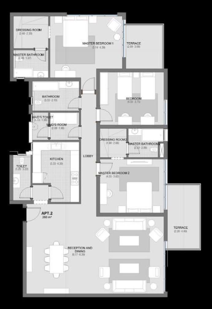 Floor plan for apartment at The Capitalway