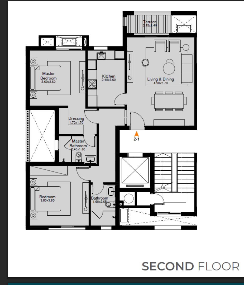 Floor plan for apartment at O West Orascom