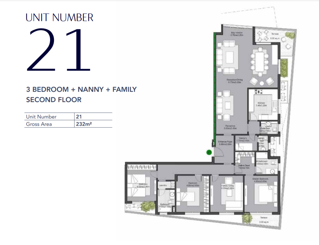 Floor plan for penthouse at V Residences By Villette