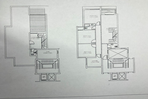 Floor plan for penthouse at Fifth Square Al Marasem