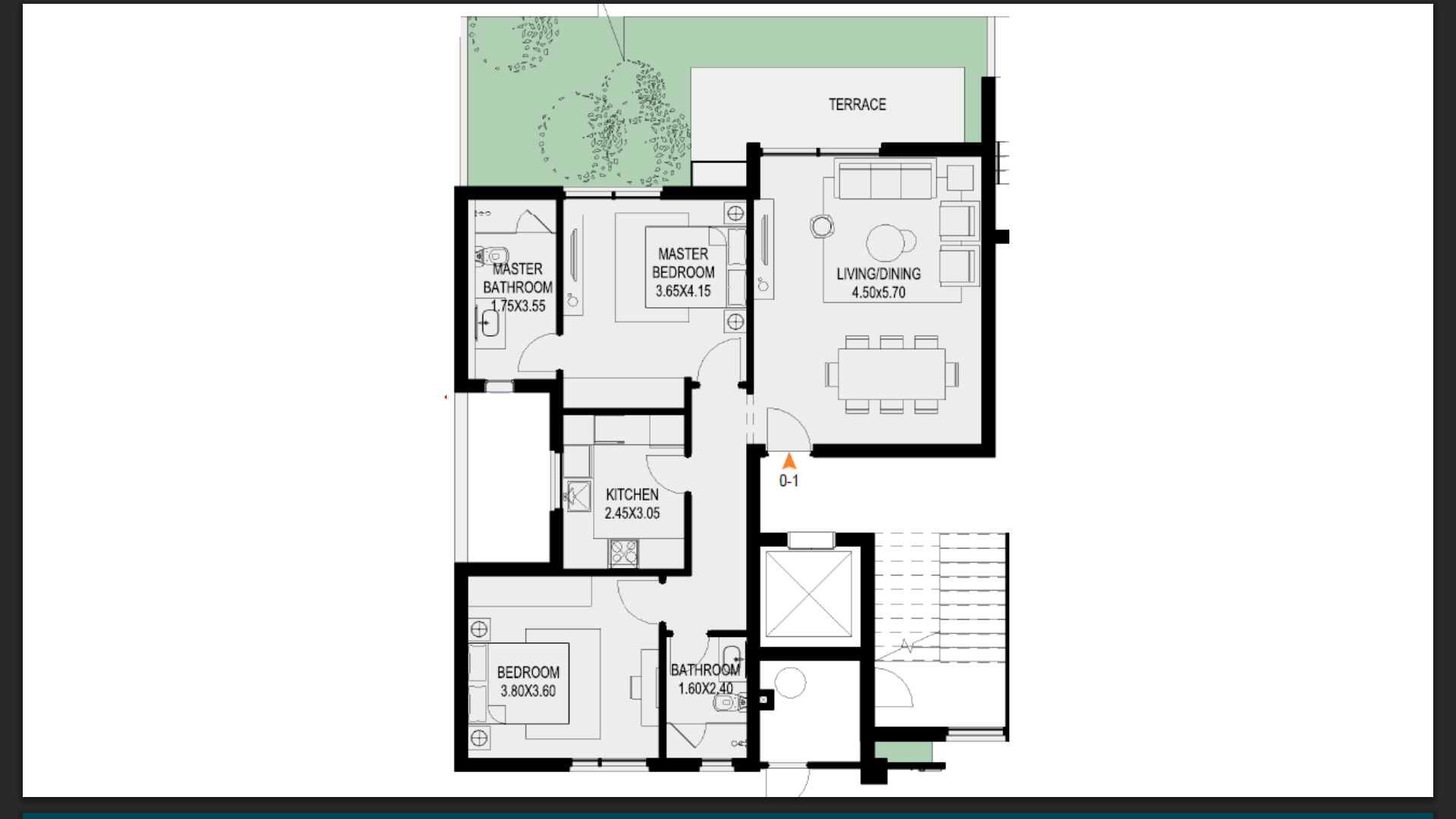 Floor plan for apartment at O West Orascom