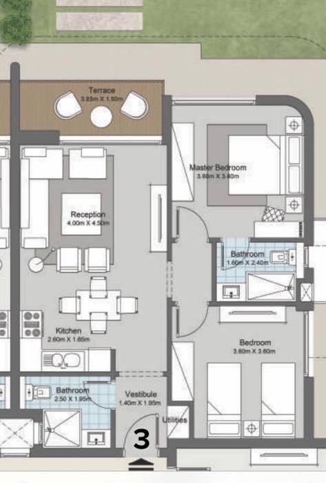 Floor plan for chalet at Koun