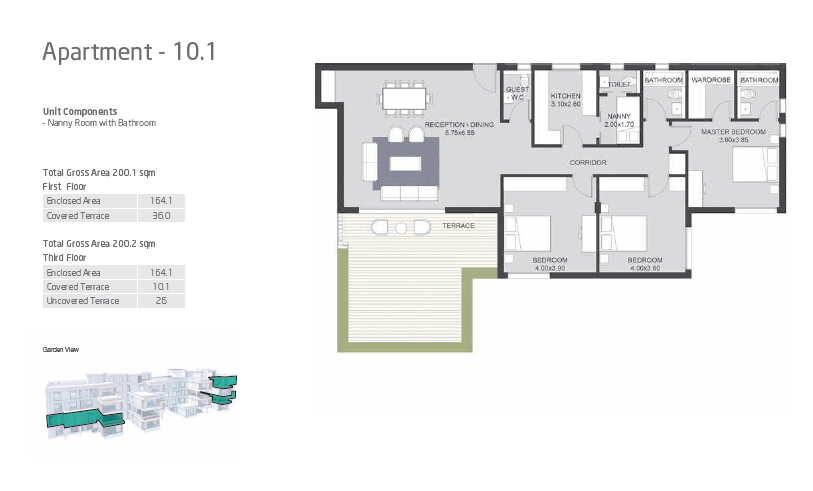 Floor plan for penthouse at VYE SODIC