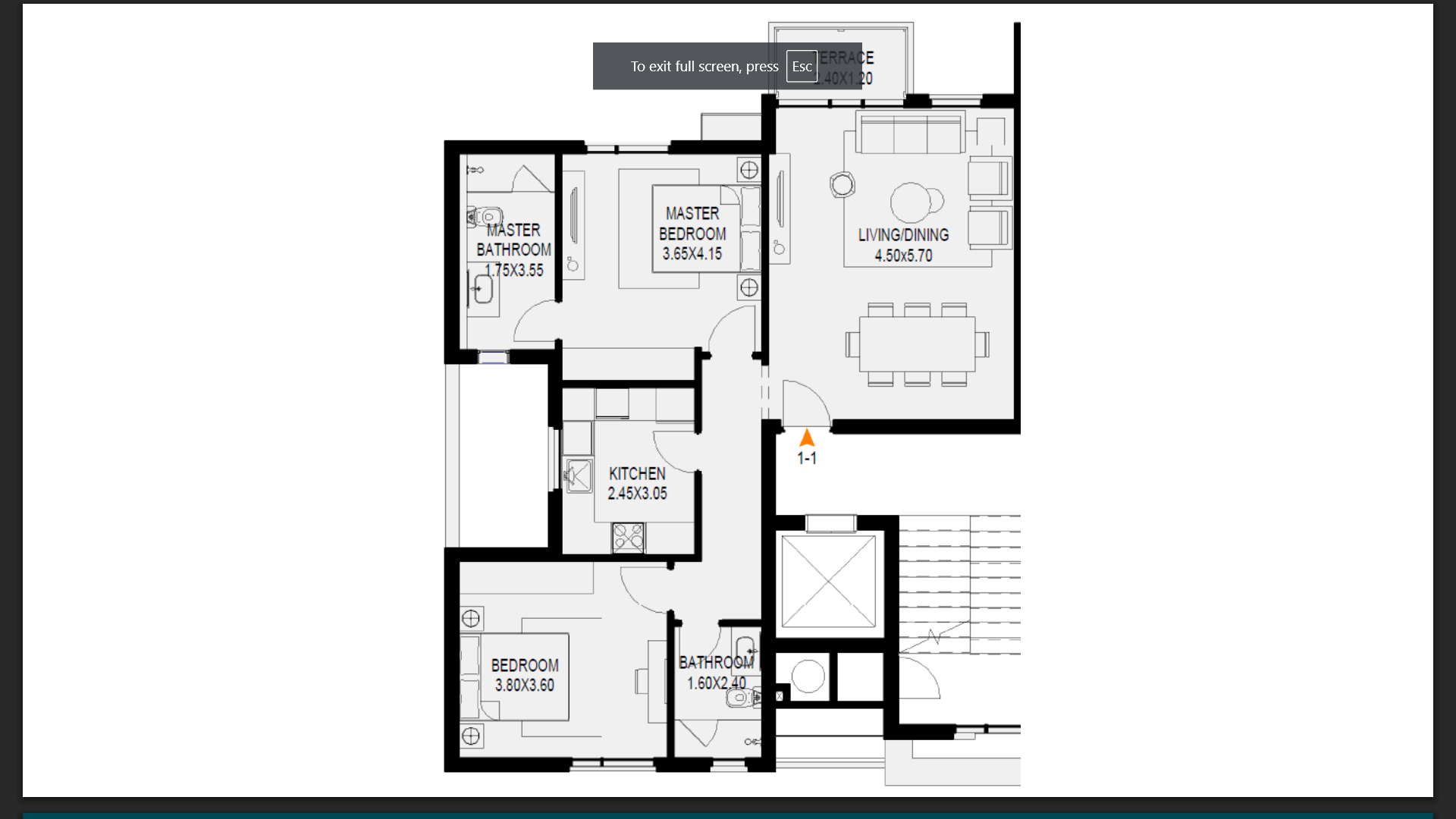 Floor plan for apartment at O West Orascom