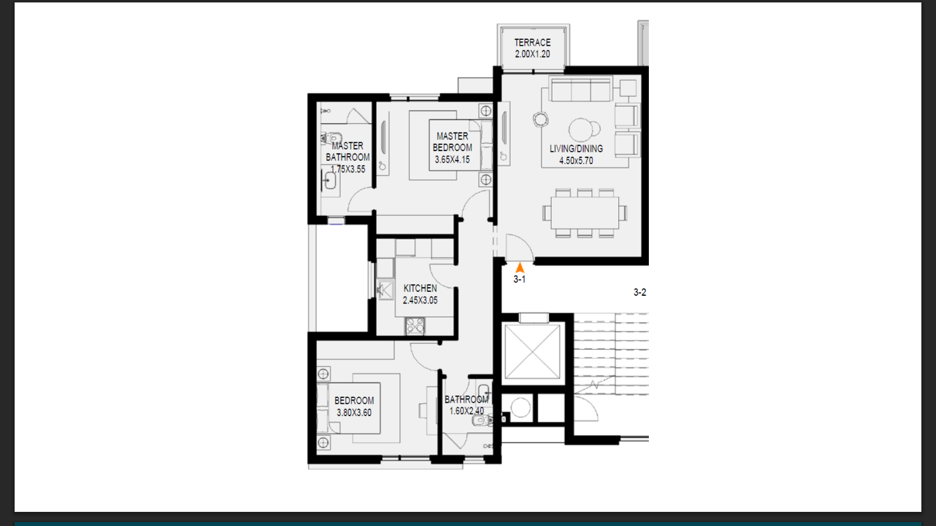 Floor plan for apartment at O West Orascom