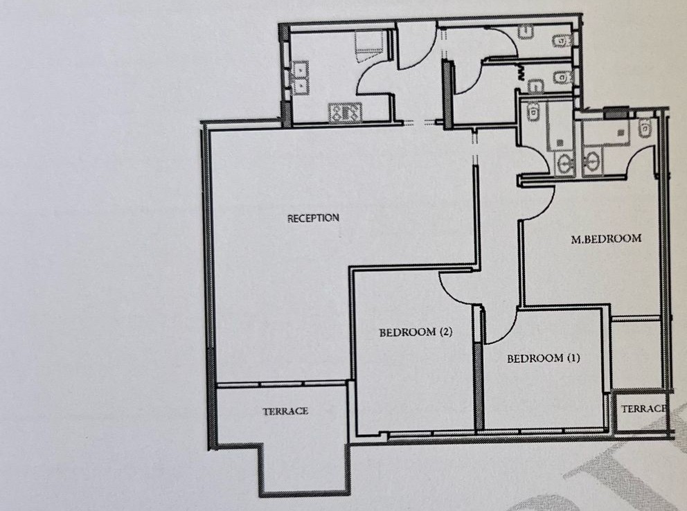 Floor plan for apartment at The View Waterway