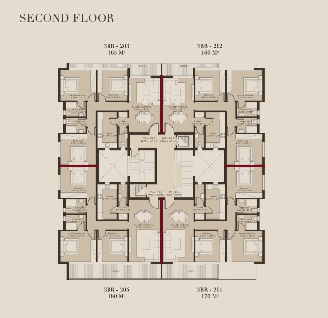 Floor plan for apartment at The Crest
