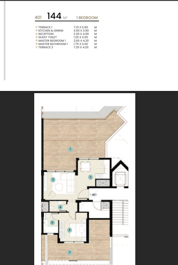 Floor plan for chalet at Azha North Coast