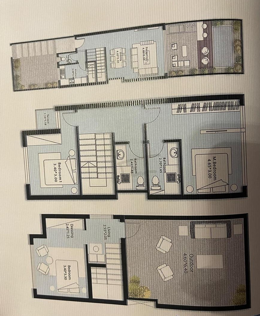 Floor plan for townhouse at Notion