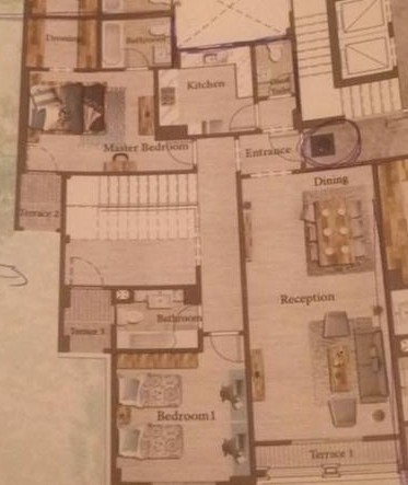 Floor plan for penthouse at L’Avenir