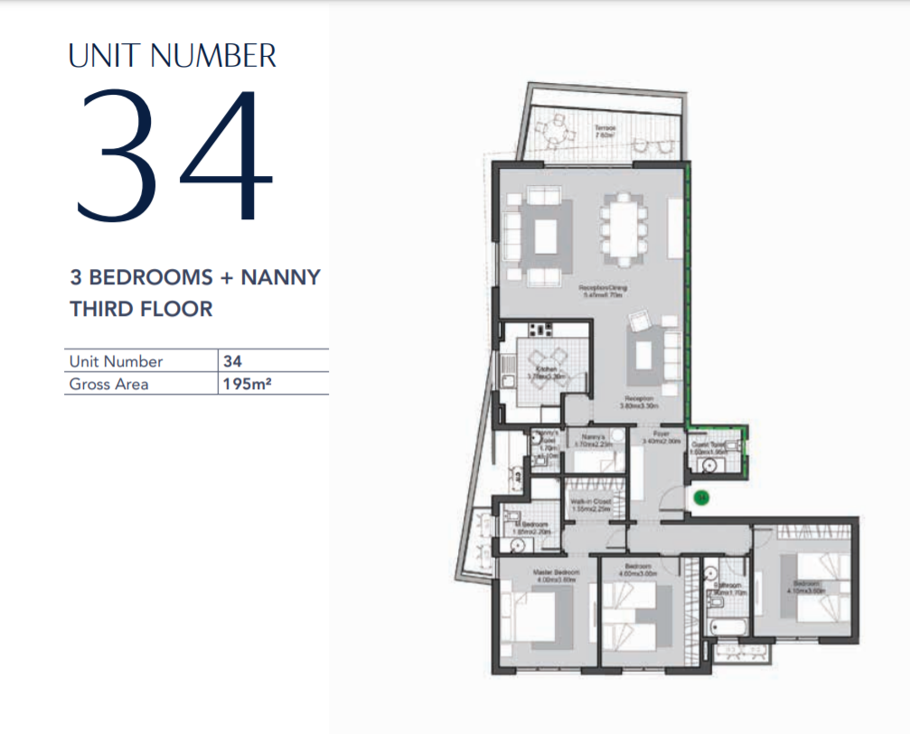 Floor plan for apartment at V Residences By Villette