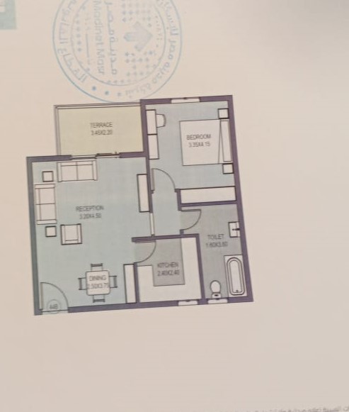 Floor plan for studio at Sarai