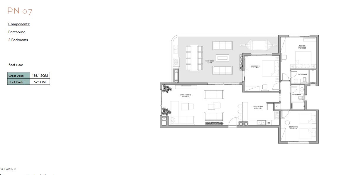 Floor plan for apartment at Aquamarine-June