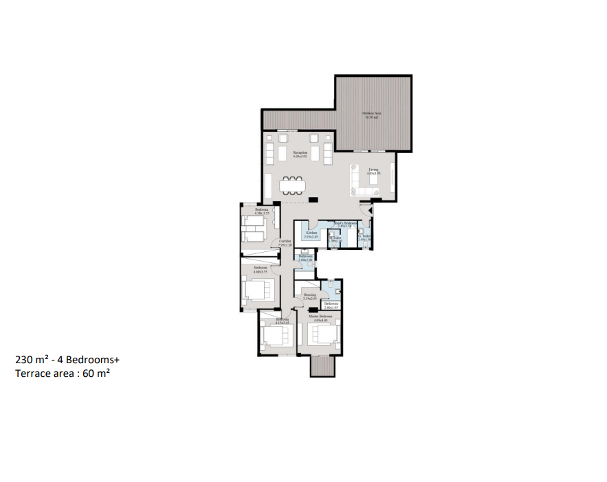 Floor plan for apartment at Acasa Mia