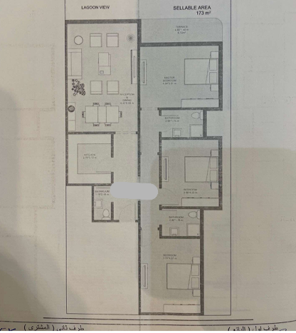 Floor plan for apartment at Lumia Residence- New Capital