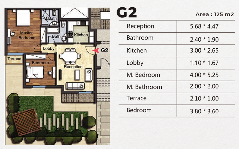 Floor plan for apartment at OIA Compound