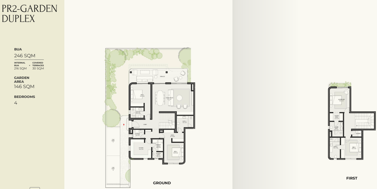 Floor plan for duplex at Crescent Walk