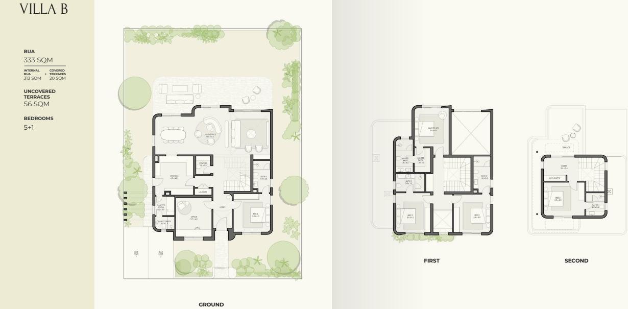 Floor plan for villa at Crescent Walk