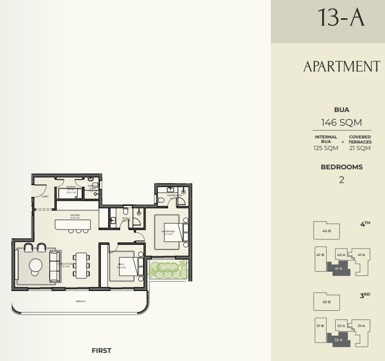 Floor plan for apartment at Crescent Walk