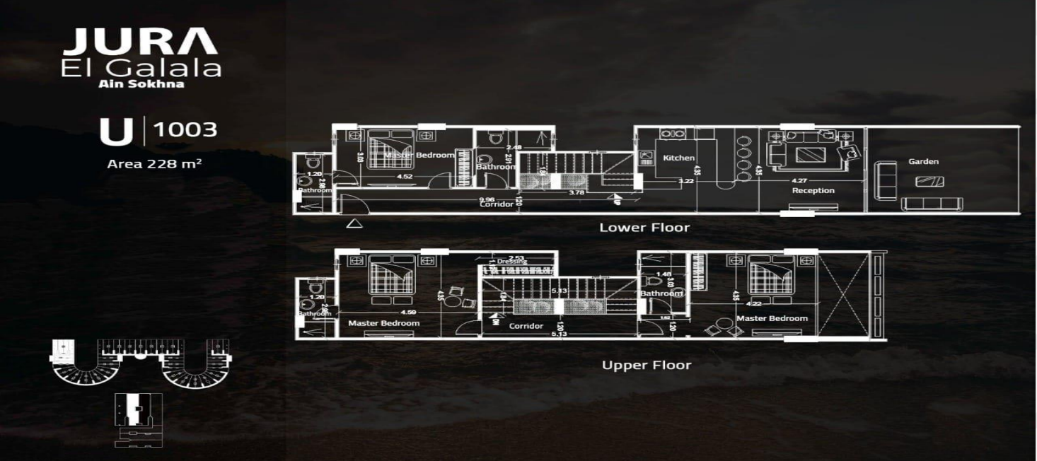 Floor plan for duplex at Jura