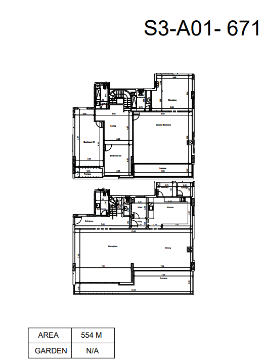 Floor plan for duplex at Scenario