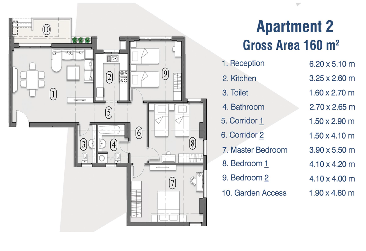 Floor plan for apartment at Ramatan