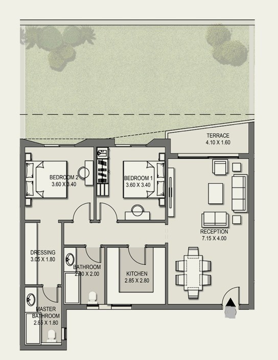 Floor plan for apartment at Taj City