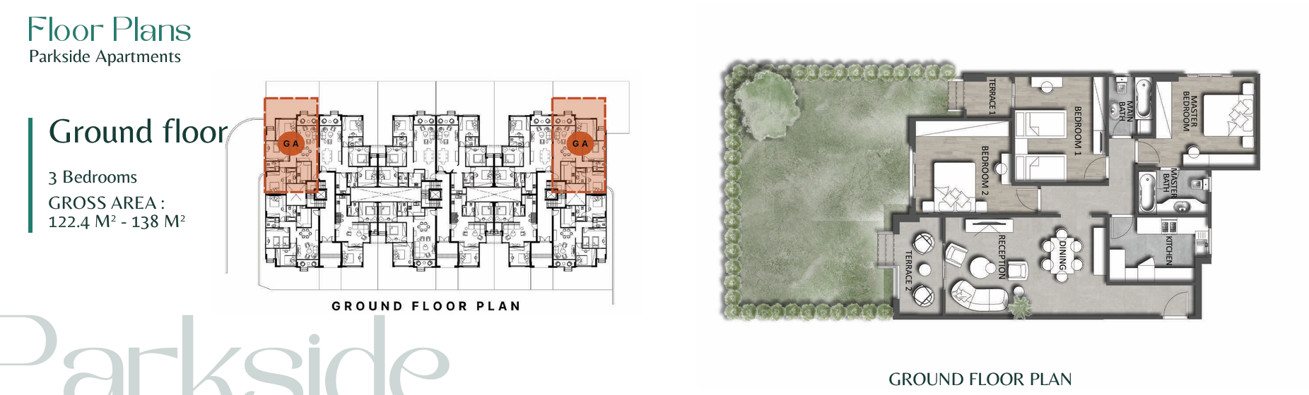 Floor plan for apartment at Parkside Maadi Views