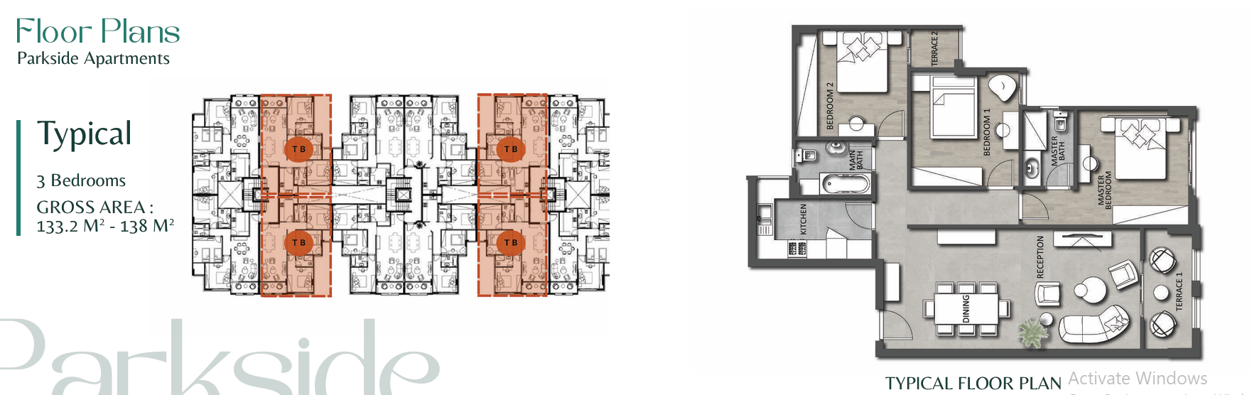 Floor plan for apartment at Parkside Maadi Views