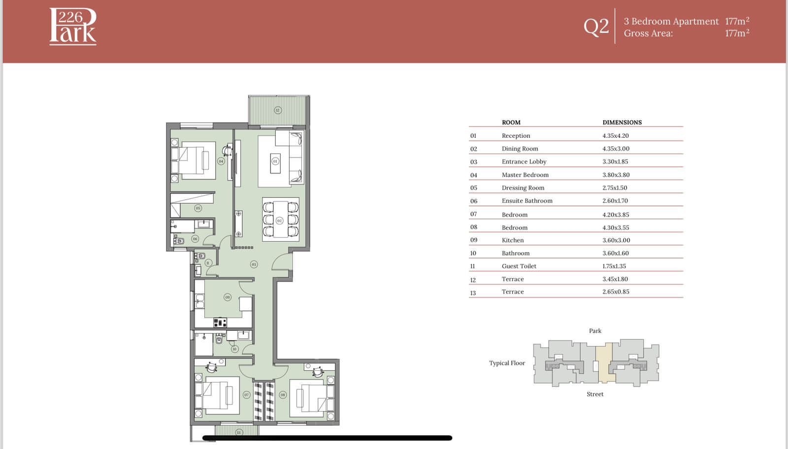 Floor plan for apartment at HAPTown