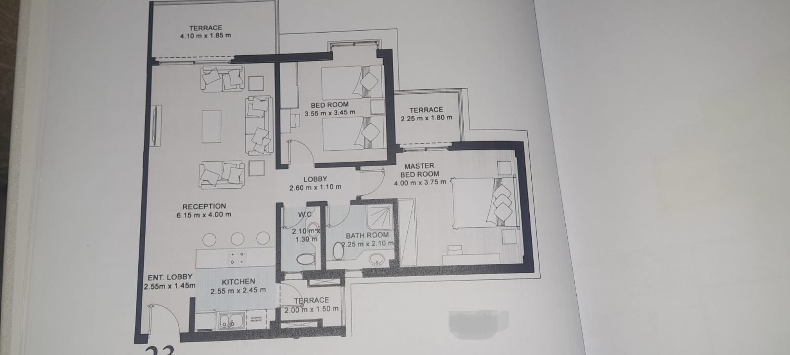 Floor plan for apartment at Green 6