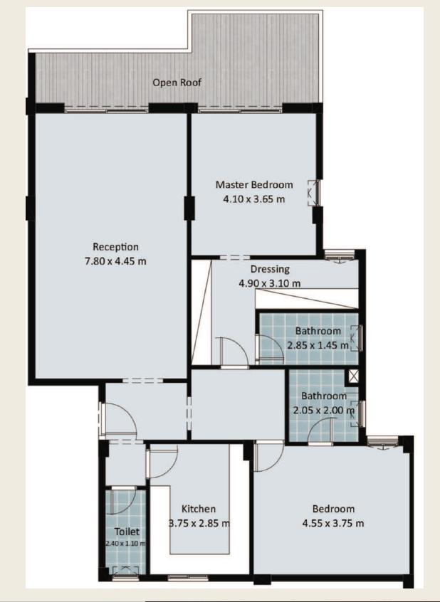 Floor plan for apartment at Fifth Square Al Marasem