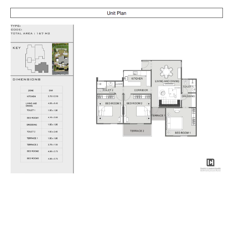 Floor plan for apartment at Yellow Residence