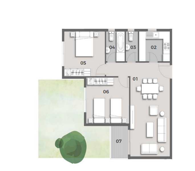 Floor plan for apartment at Il Bosco City