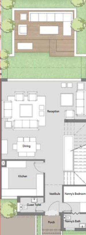 Floor plan for townhouse at Badya