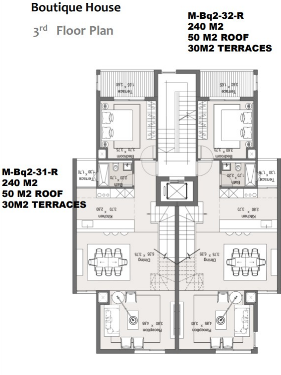 Floor plan for duplex at Maliv